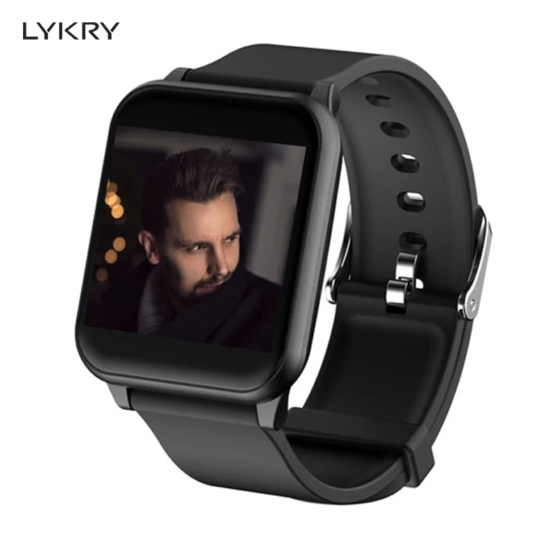 

LYKRY New Smart Watch Men Women PPG Heart Rate Monitor Blood Pressure Fitness Tracker Call Reminder Smartwatch Sport Watch Clock