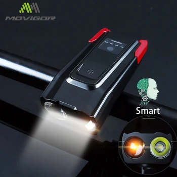 

4000mAh Smart Bicycle Front Light 120dB Horn USB Rechargeable MTB Road Bike LED Headlight Waterproof Touch Cycling FlashLight