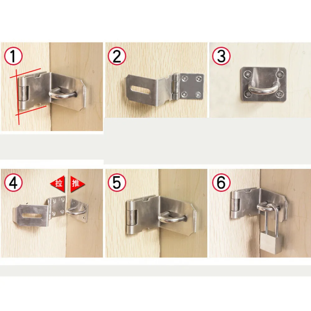 1X90 градусов болт двери сарая Безопасный Замок Защелка Hasp раздвижная Пряжка Туалет