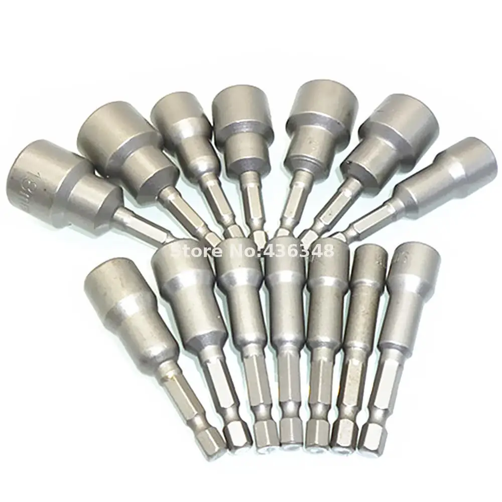 14pc 6 19mm Nut Driver Setter Rapid Load Hex Shank Socket Bit