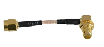 

3pcs 5cm RP-SMA Male to RP-SMA Female Right Angle Cable
