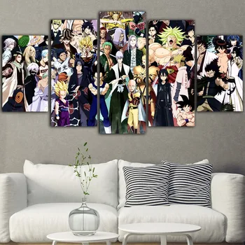 

5Pieces New Hot Sale Poster Anime Canvas Painting Wall Pictures Tableau Mural Posters And Prints Toile Mural Drop Shipping