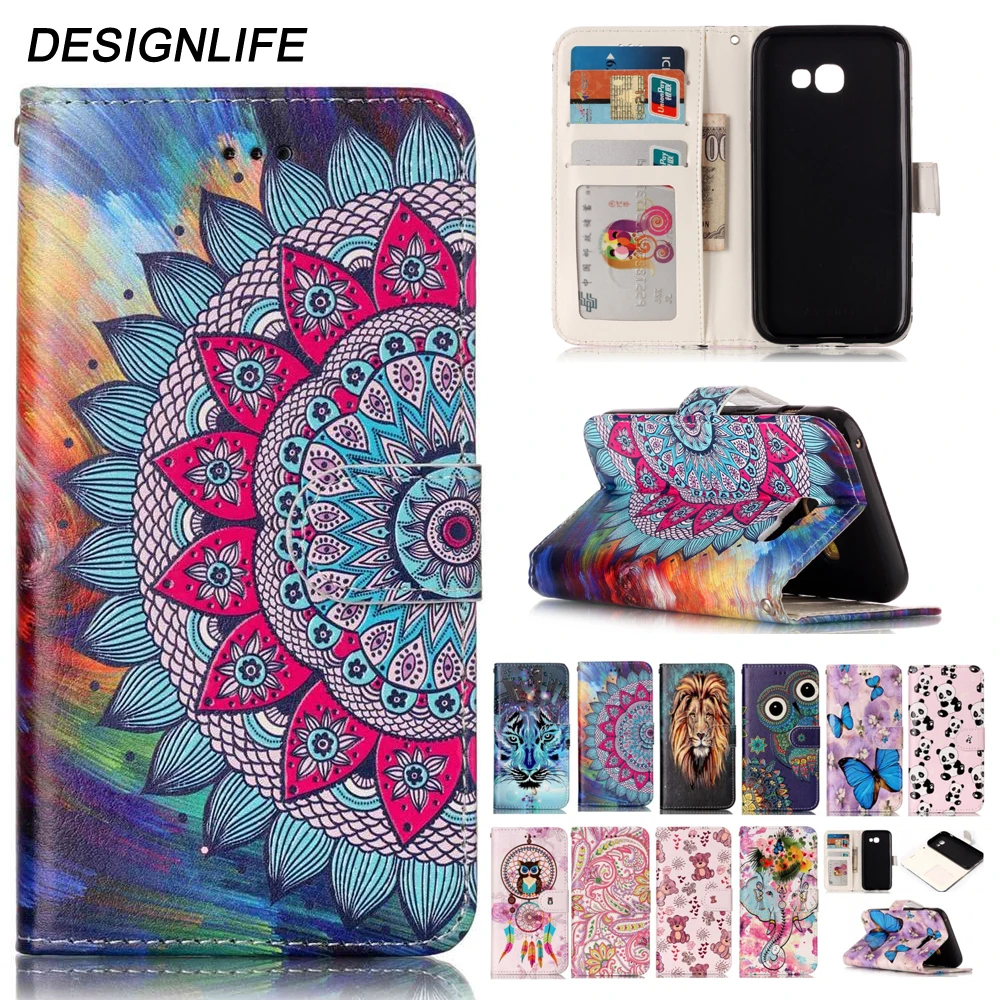 Для Coque samsung Galaxy A5 2017 чехол для телефона Fundas A520 A520F кожаный откидная крышка