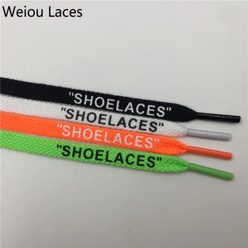 (30Pairs/Lot)Weiou Off White Flat Cotton Printing "SHOELACES" Handmade