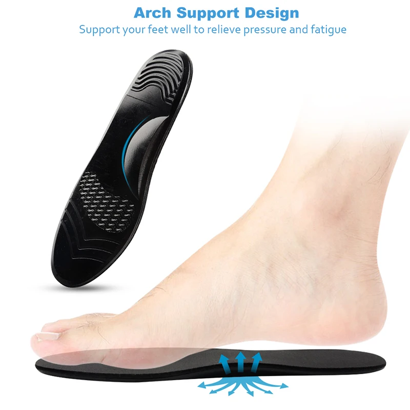 Soumit 3D ортопедические стельки подкладки для поддержки свода стопы силиконовые гелевые подушечки для спорта бега амортизация для мужчин и женщин плоские стельки для ног