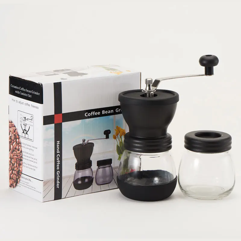  Manual Ceramic Coffee Grinder ABS Ceramic core Stainless Steel Burr grinder Kitchen DIY Mini Manual