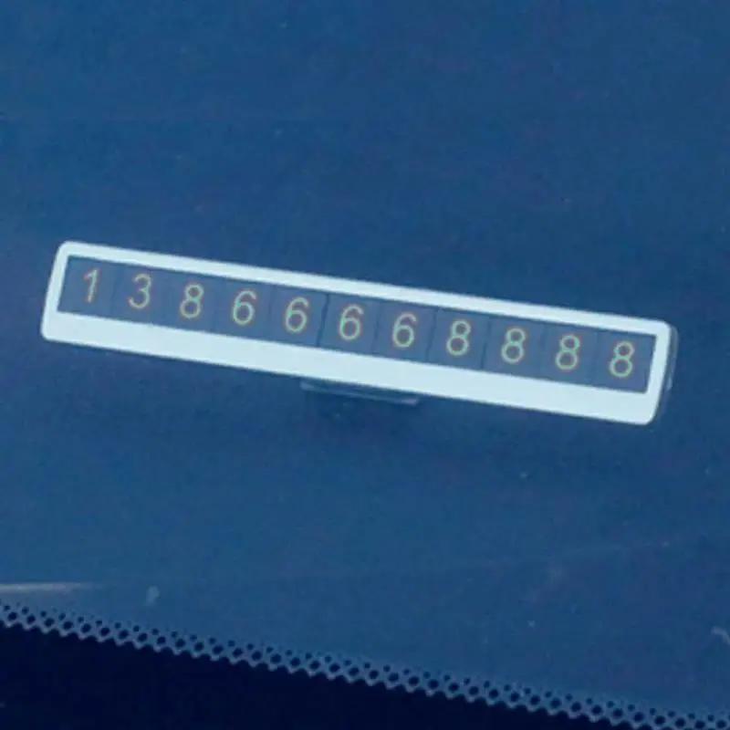 

Universal Luminous Parking Number Plate Phone Number Car Parking Number Plate Hidden for Car Accessories Card Auto Interior