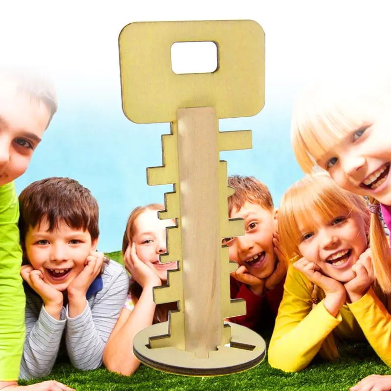 

IQ Test Toy Intelligence Developement Game Burr Puzzle Unlock Key Magic Tricks new