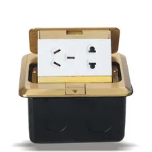 Золотой пол разъем 5 заглушку медь pop-up разъем