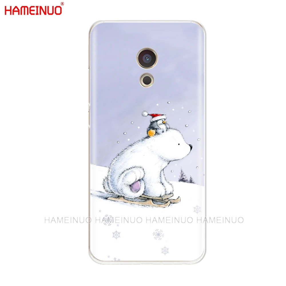 HAMEINUO милый медведь Рождественский полярный медведь крышка чехол для телефона для Meizu M6 M5 M5S M2 M3 M3S MX4 MX5 MX6 PRO 6 5 U10 U20 note plus - Цвет: 43222