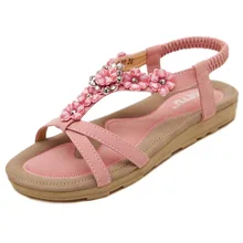 2016 New Summer women flat sandals Ladies Summer Bohemia Beach Flip Flops Shoes Casual Shoes Beach slippers Free shipping T560-