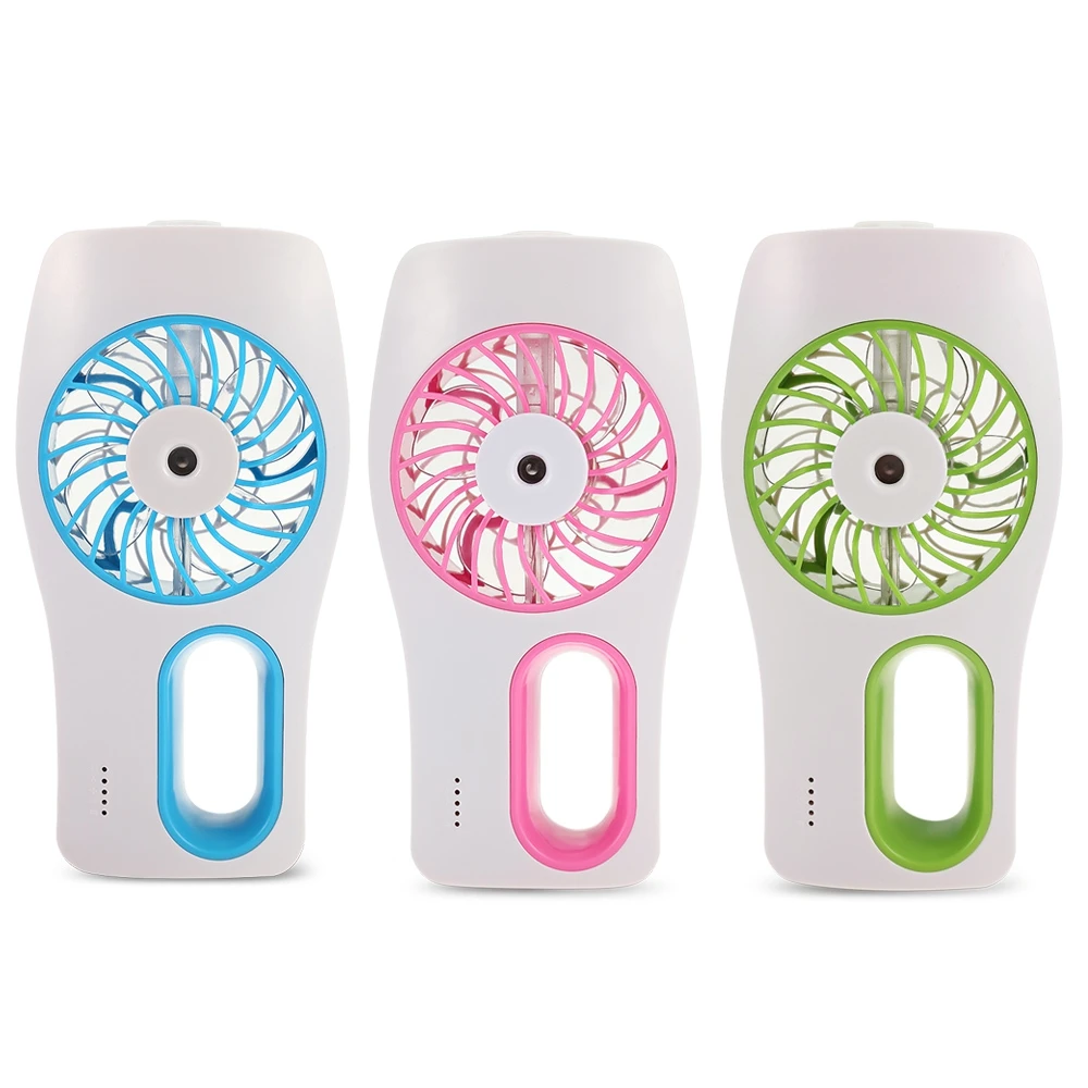 

Mini USB Handheld Beauty Moisturizing Fan with Cooling Spray Humidifier Rechargeable and Portable 3 Modes Humidifier Fan