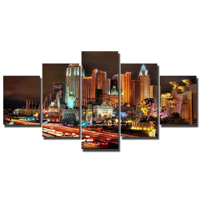 Artryst Home decor canvas painting Las Vegas Lights art canvas print