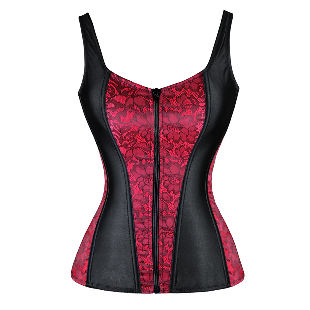 Sexy Satin Corset Women Waist Trainer Corset Lace and Satin Corsets