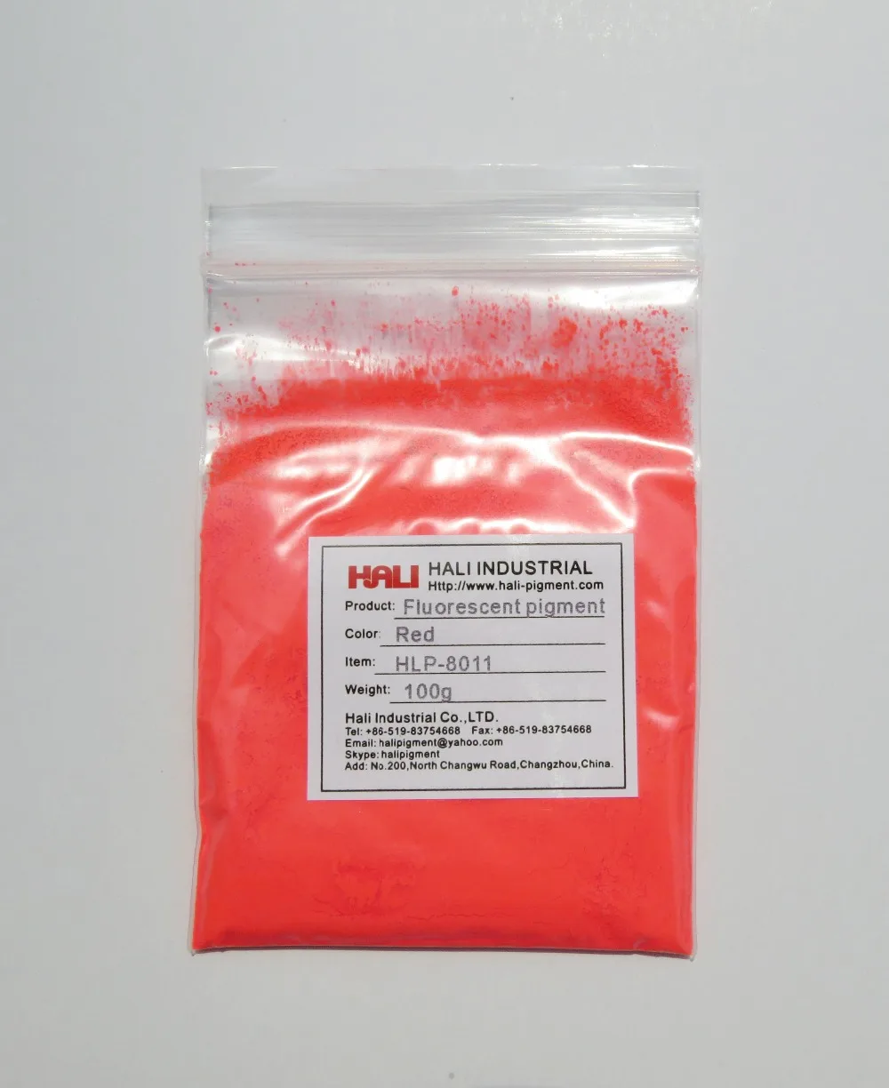 fluorescent powder,fluorescent pigment,nail polish pigment,itemHLP 8011,colorred,1 lot=100g