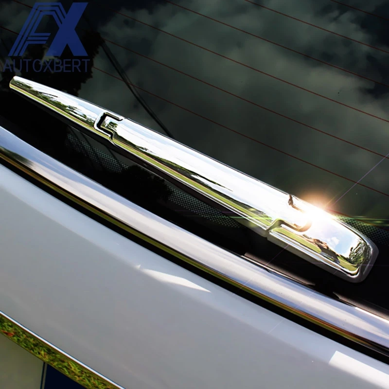 

AX Rear Back Window Wiper Arm Blade Nozzle Chrome Cover Trim Molding Sticker Car-Styling Accessories For Jeep Compass 2017 2018