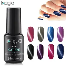 Inagla 8 мл Лак для ногтей Блеск кошачий глаз цветной "кошачий глаз" стойкий гель для ногтей кошачий глаз гель для ногтей Магнитный Гель-лак