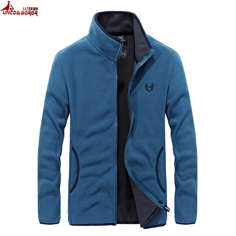  UNCO&BOROR Casual Tactical Windbreaker Men spring fleece soft shell Flight Pilot Coat Hoodie Milita