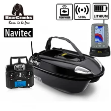 BearCreeks V2 Carp Fishing Bait Boat com BC151 Cor Fishfinder e Opcional GPS Piloto Automático 500 m RC 2000g Isca carga