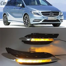 Автомобильный мигающий для Mercedes Benz B200 W246 B180 2011 светодиодный DRL дневные ходовые огни Дневной светильник сигнальная лампа светильник