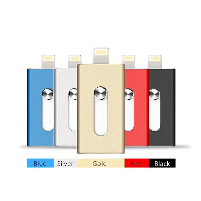 2017 новейший 3 в 1 OTG флэш накопитель 32 Гб 64 128 ГБ мини Usb металлический флеш для Apple