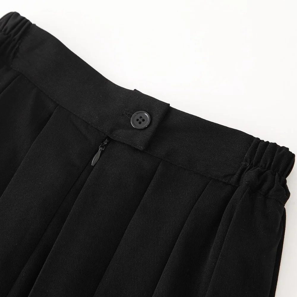 Женская JK форма для старшей школы, студентов, девушек, Harajuku, консервативный стиль, черная, высокая талия, размера плюс, плиссированная юбка, 5XL