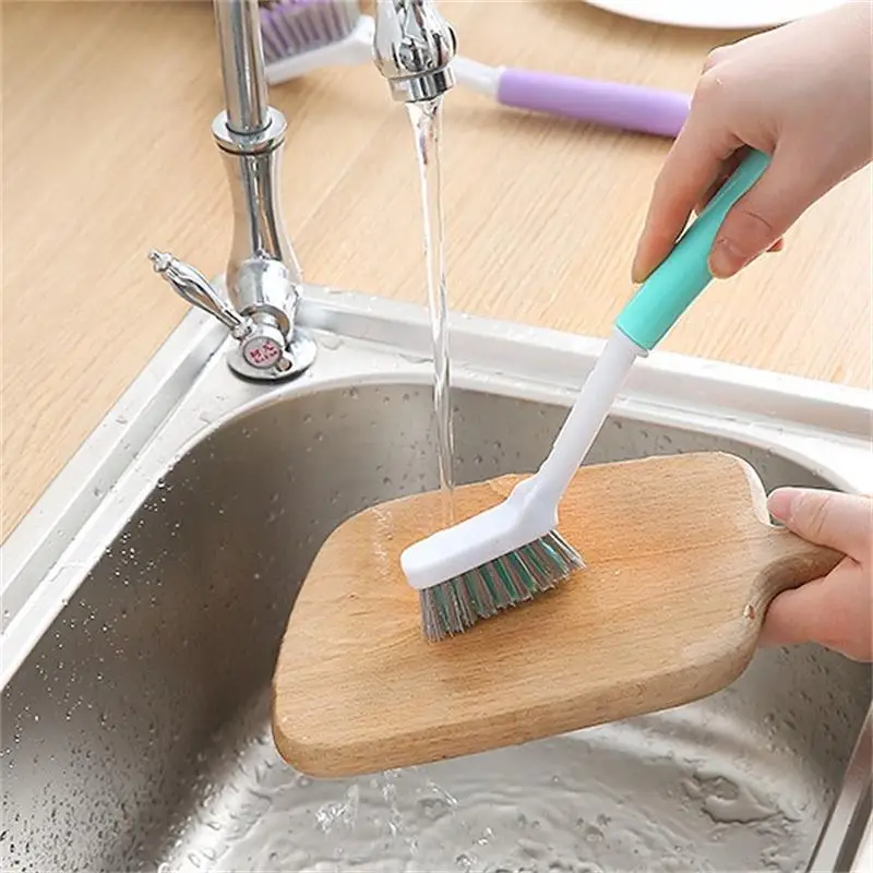 

1 Pcs Long Handle Plastic Cleaning Brush Multi-function Washing Supplies Kitchen Tableware Brush Pot Artifact Small Tools