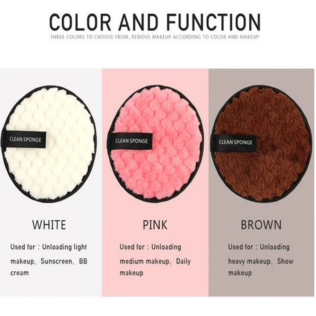 Premium 2 Ways Facial Cleaning Wash Puff Face Sponge Cleansing Pad Soft Pads,Diameter: 12cm/4.72inch