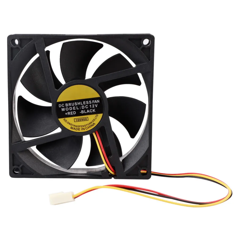 12V 3-Pin 9cm 90mm Computer Fan Portable USB Cooler Small PC CPU Cooling Computer Components Cooling Accessories Black Low Noise