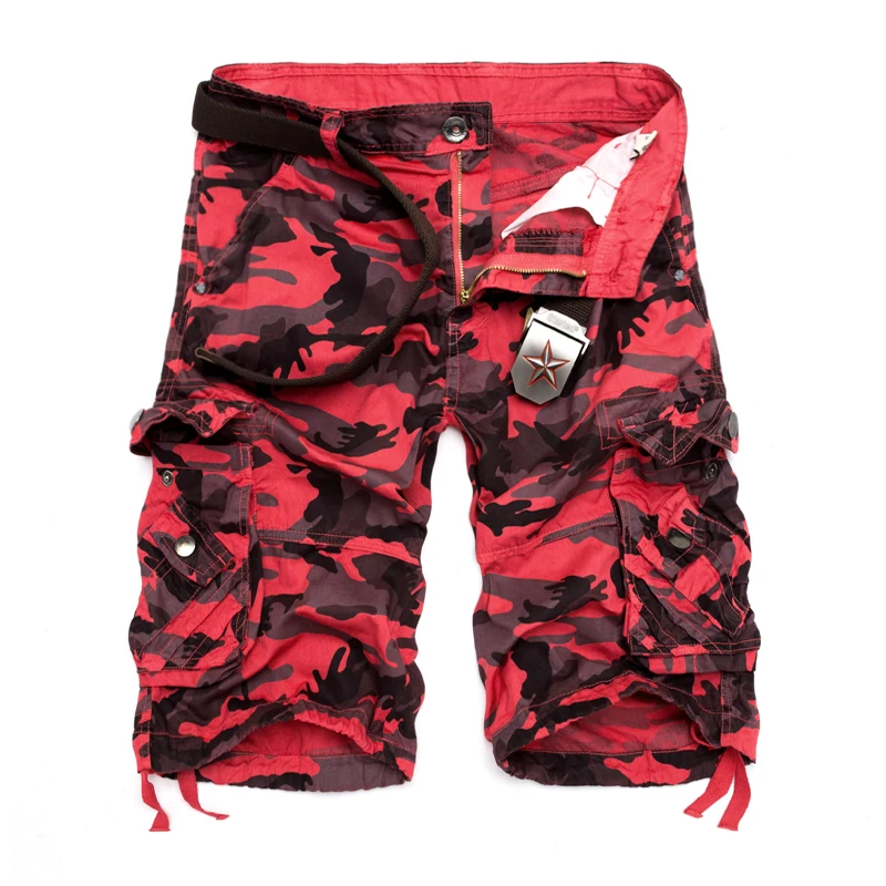 2020 Summer Hot Cotton Camouflage Cargo Shorts Men Casual Slim Camo Mens Shorts Military Man Bermuda Shorts