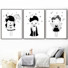 Little Prince Fairy Nordic Poster And Print Wall Art Canvas Painting Wall Picture For Kids Bedroom Baby Boy Girl Room Home Decor