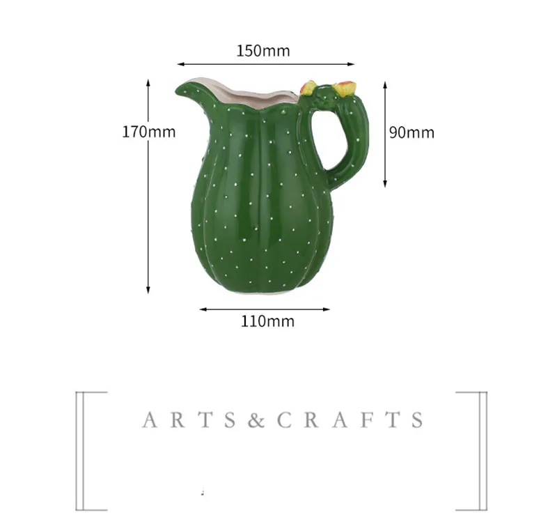 Креативное украшение дома цветок Кактус Стиль Керамическая ваза ремесла композиции