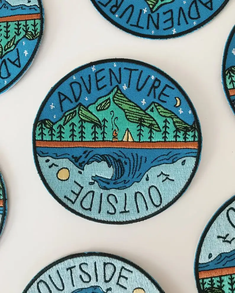 /"CAMPFIRE/" Iron On Patch Camping Scouts Cub Boy Girl Outdoors Vacation