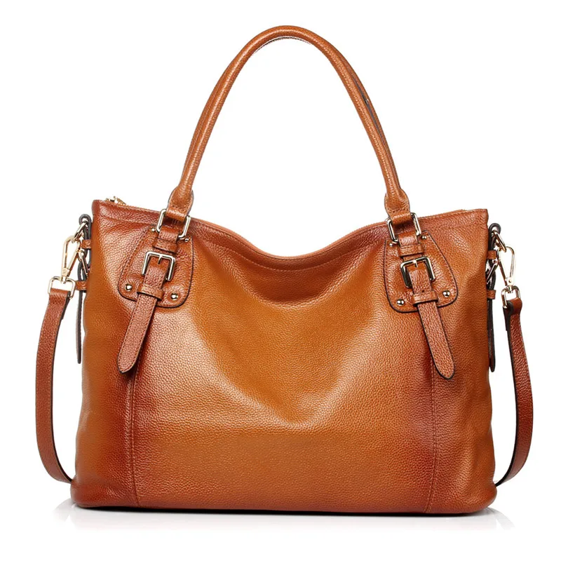 

Nesitu Large Genuine Leather Women's Messenger Bag 14'' Laptop Women Leather Handbags Office Work Ladies' Shoulder Bags #M9202