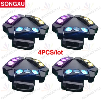 

SONGXU 4pcs/lot Wholesale LED Mini 9x10W RGBW LED Spider Light Stage Beam Moving Head Light/SX-MH140A