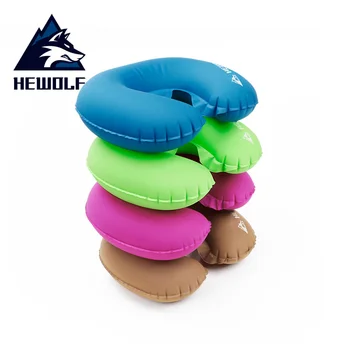 

Hewolf U Shaped Travel Pillow Inflatable Neck Car Head Rest Air Cushion for Camp Hiking Travel Office Nap Headrest Mini Portable