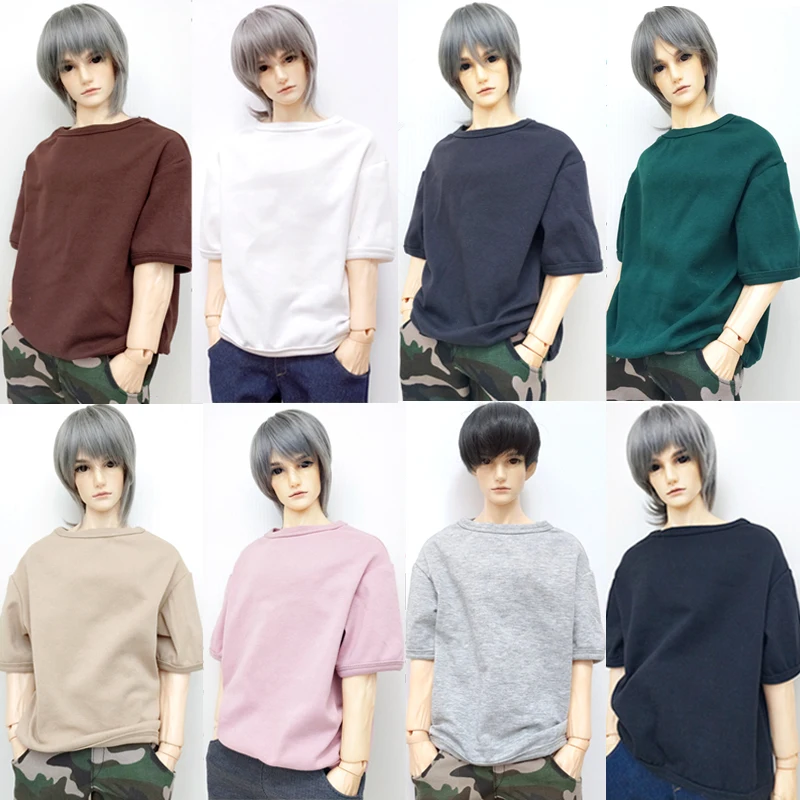 

Doll Accessories Cotton Half Sleeve T-shirt 1/3 1/4 1/6 BJD Fashion Doll Casual Wear T-Shirt Handmade Summer Outfit Dolls Clothe