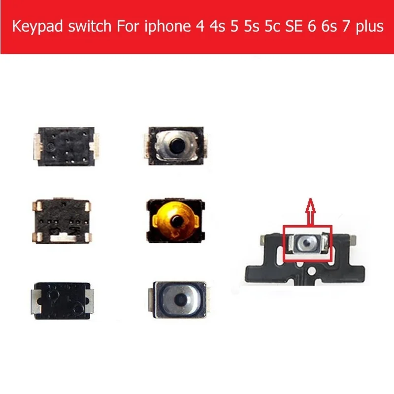 

Volume Power button Switch for iPhone 4 4s 5 5s 5c SE 6 6S 7 8 Plus key keypad of micro spring shell on power button Flex cable