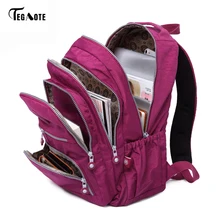 TEGAOTE École Sac À Dos pour Adolescente Mochila Feminina Femmes Sacs À Dos En Nylon Imperméable À L’eau Occasionnel Sac À Dos Ordinateur Portable Femelle Sac Un Ne