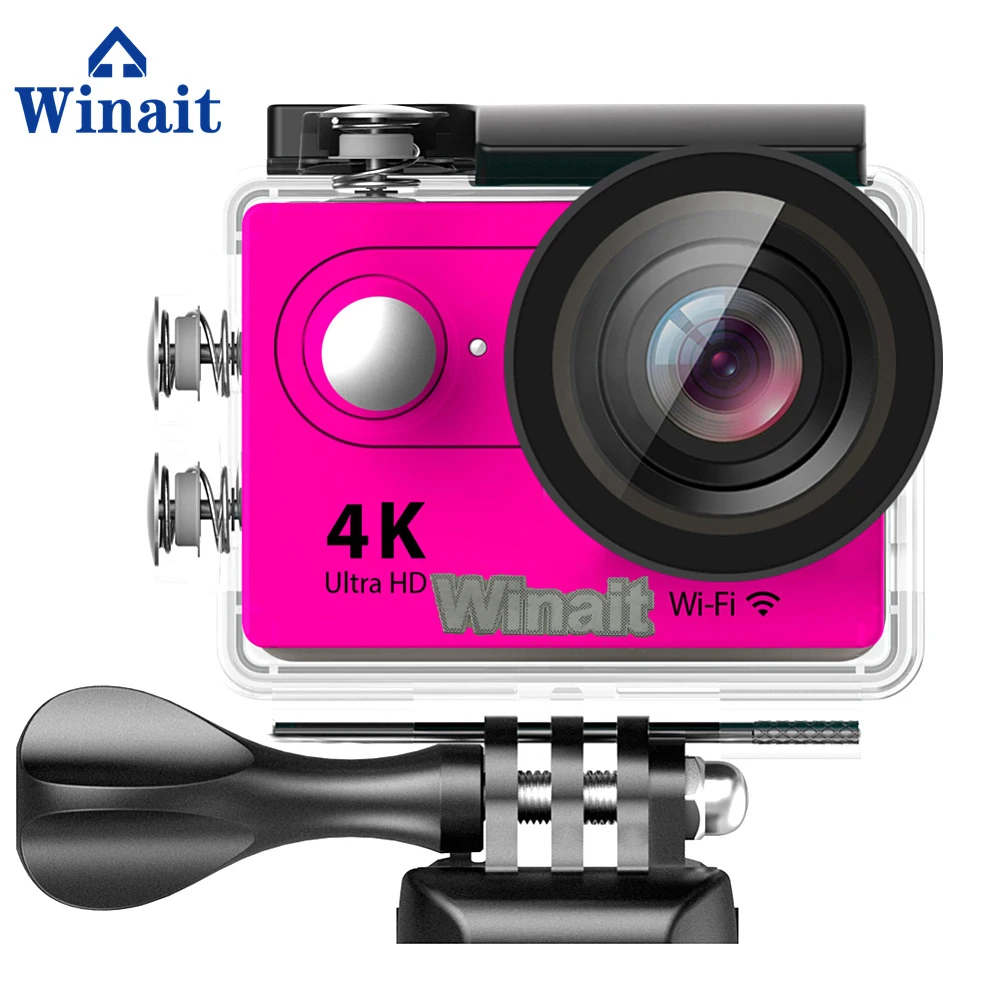 Winait Mini Sports DV 170D Рыбий глаз объектив Utlra HD 4k Камера Встроенная wifi 30 м Подводное время Lapse Android и IOS