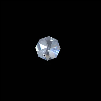 

Hot Sale With 1000pcs/Lot 14mm Crystal Octagon Beads With 2 Holes Transparent Color