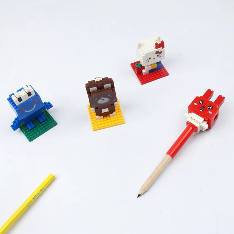 Новые головоломки DIY мультфильм строительный блок точилка для карандашей