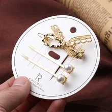 3/4 шт./компл. в Корейском стиле из цельного металла, очаровательный кулон в форме сердца; комплект одежды в форме шпильки зажимы Для женщин свадебные туфли с отделкой жемчугом и прозрачными стразами в виде заколка для волос, аксессуары для волос Бобби Шпильки