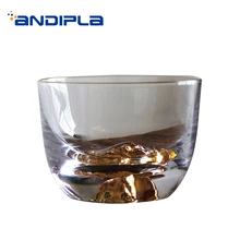 80 мл японский стиль термостойкая Толстая прозрачная позолоченная чашка Fuji чашка Китайский кунг-фу чайная чашка Саке посуда для напитков