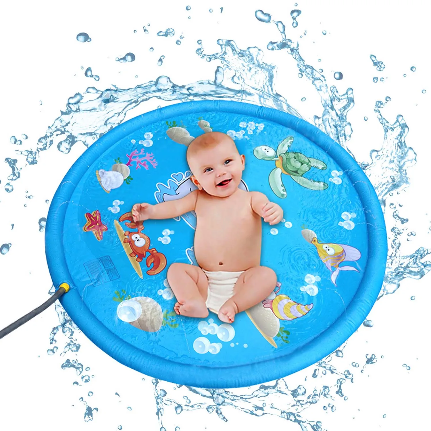price reduction  Kids Inflatable Water Sprinkle Splash Play Mat Summer Backyard Outdoor Sprinkler Toy for Children K