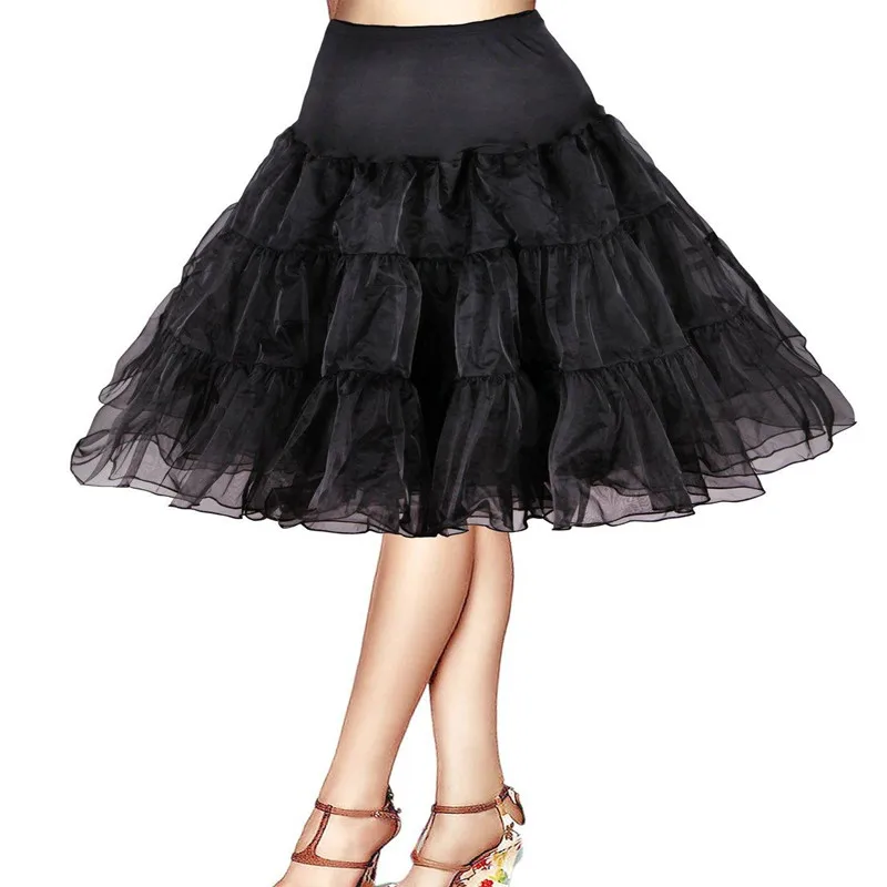 

Women's 50s Vintage Rockabilly Petticoat 25- Length Colorful Underskirt