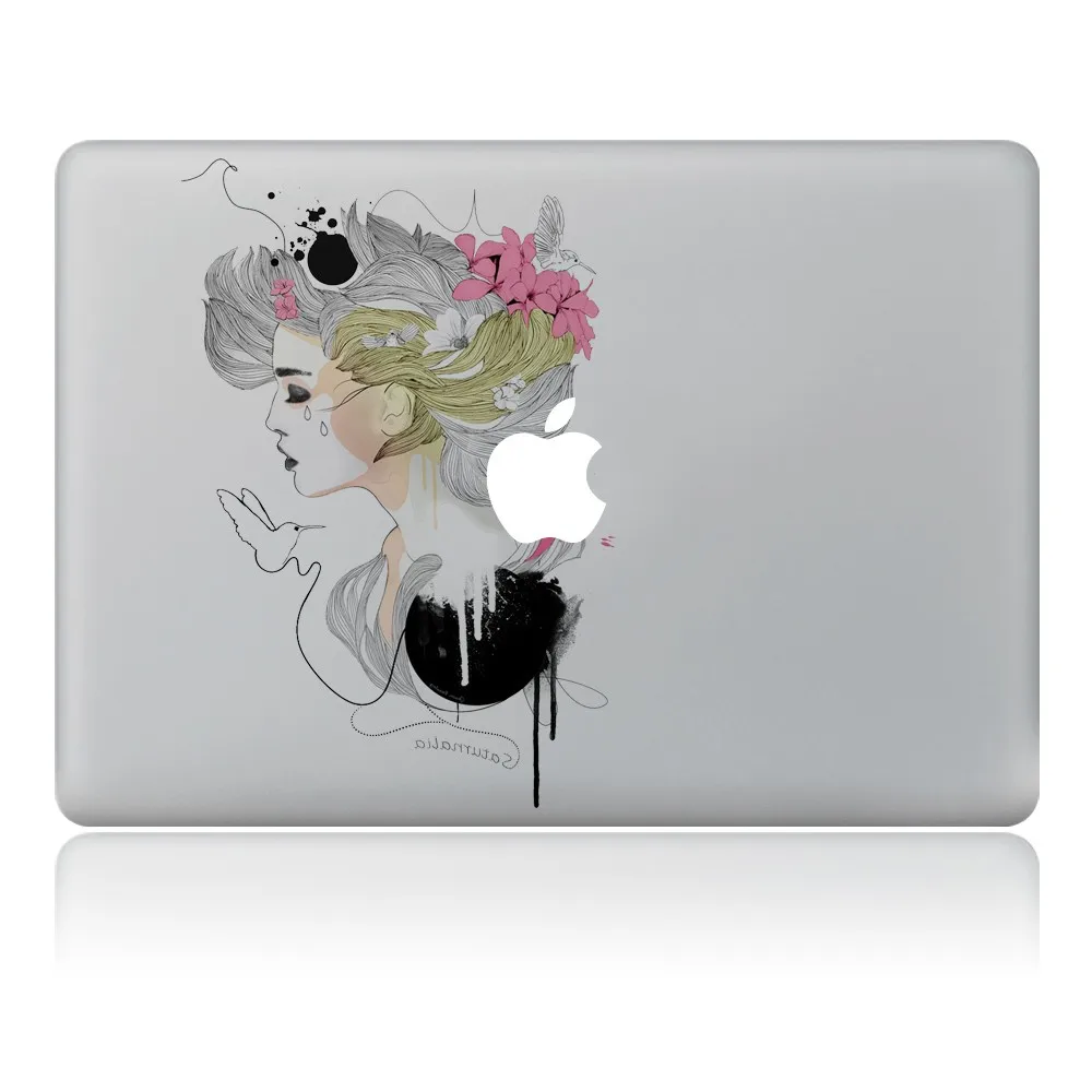 Граффити стиль девушка плач виниловая наклейка ноутбука Стикеры для DIY Macbook Pro Air 11 13 15 дюймов кожи ноутбука