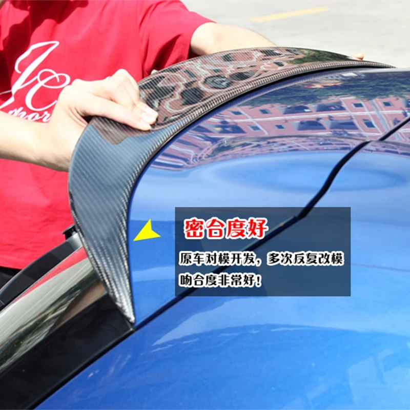 

Carbon Fiber Rear Roof Lip Window Wing Spoiler Sticker for Volkswagen VW Scirocco Standard Bumper Non R 2008-2013