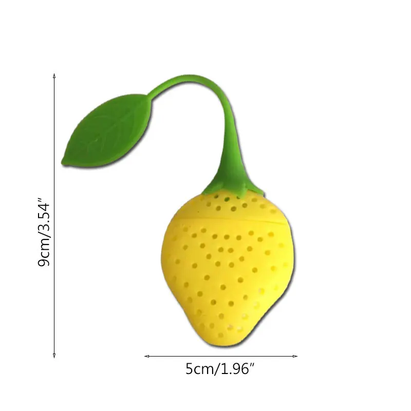 Прочный многоразовый силикон в форме фруктов сетчатый шар чай сито для специй чайник запирающийся чай фильтр мельницы для специй кухонные принадлежности