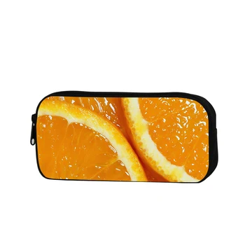 

Brand New Women Cosmetic Cases Kids Pencil Bag 3D Fruits Print Pencil Case For Girls Student Children School Pen Bag For Office